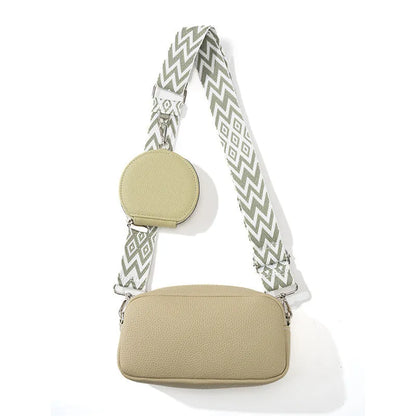 Soft PU women's one-shoulder crossbody bag in horizontal square shape with single strap
