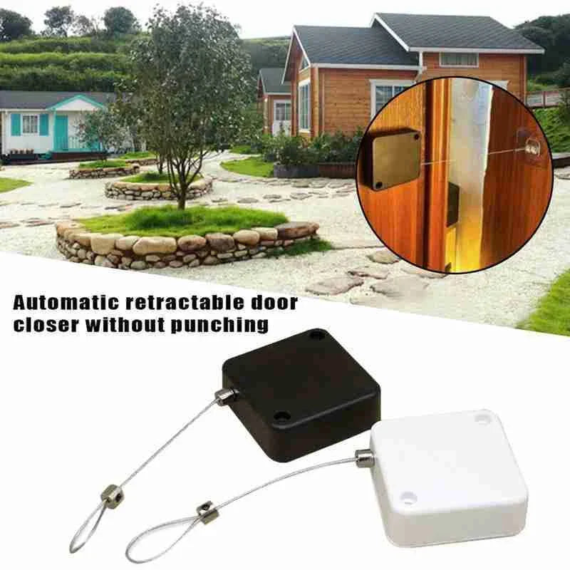 Automatic door closer with soft close feature for sliding doors, glass doors, and other door types up to 1000g in weight