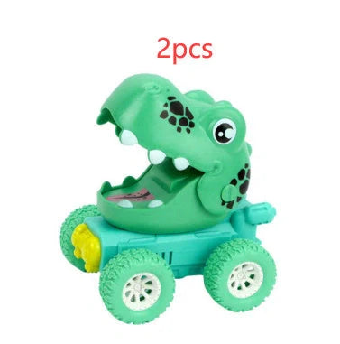 Dinosaur Push Car Sliding Animal Toy Car in various designs including dinosaurs, owls, and snails
