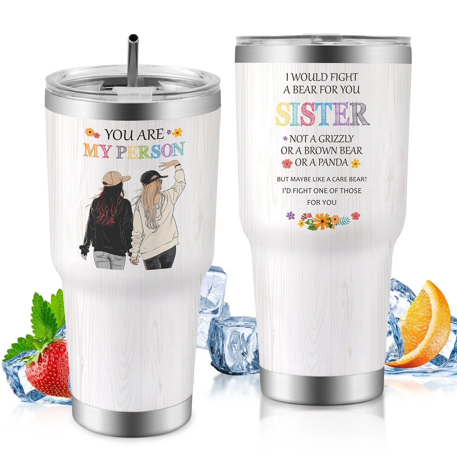 30oz insulated travel mug for car, keeps drinks hot or cold, spill-proof lid