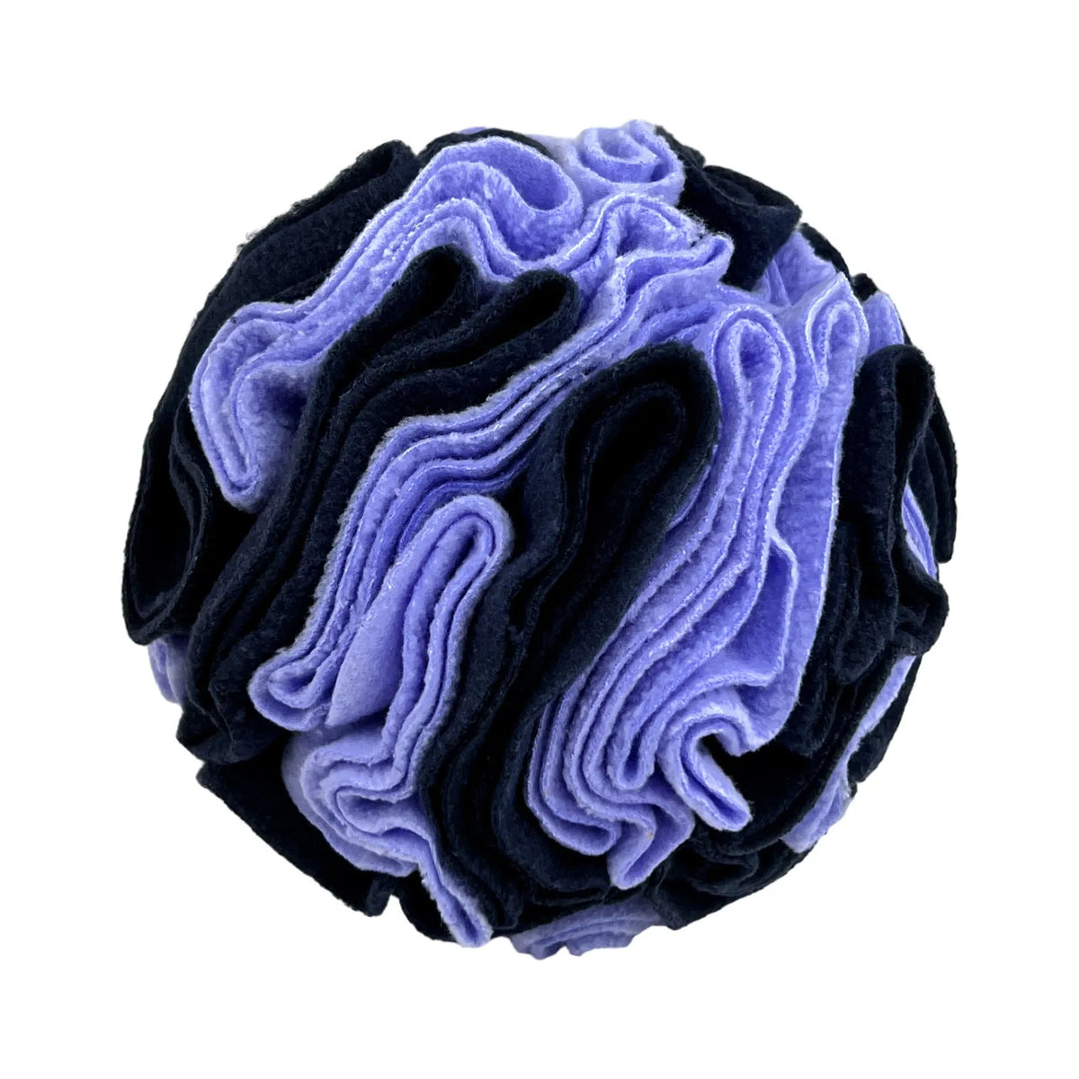 Polar fleece pet sniffing toy ball in 8cm to 20cm sizes for molar chewing and training