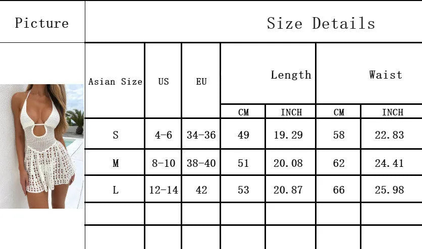 Women's knitted polyester bikini swimsuit in solid black or white colour