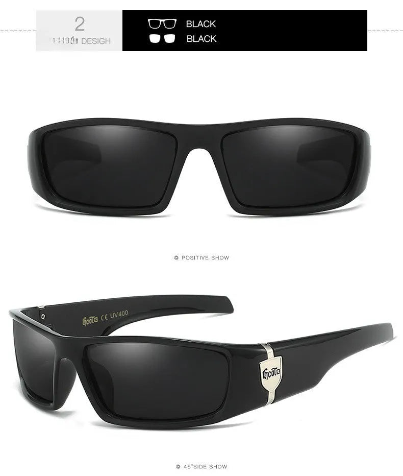 Bandit Style G613 Polarized Sunglasses in box frame with PC lenses