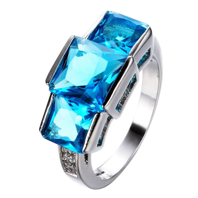 Aier Moxa Copper Ring Ornament: Wholesale Electroplated Fashion Ring for Women in 10 Colours and 5 UK Sizes from 6 to 10