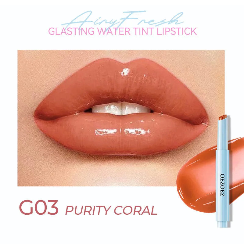 Waterproof moisturising lipstick in six colour shades with 1.8g content