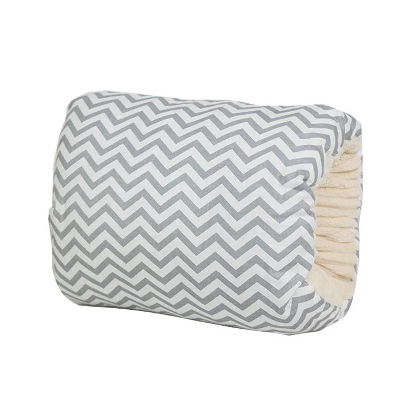 Adjustable nursing pillow with various color options, designed to provide comfort and support for breastfeeding mothers