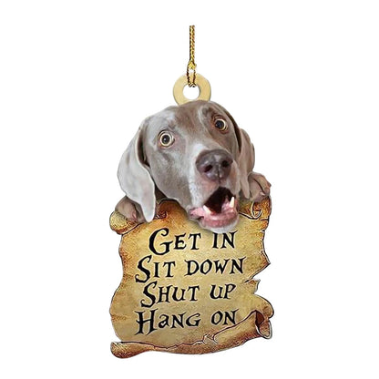 Acrylic dog pendant cartoon simulated animal 8x10cm car key backpack accessory A07 A010