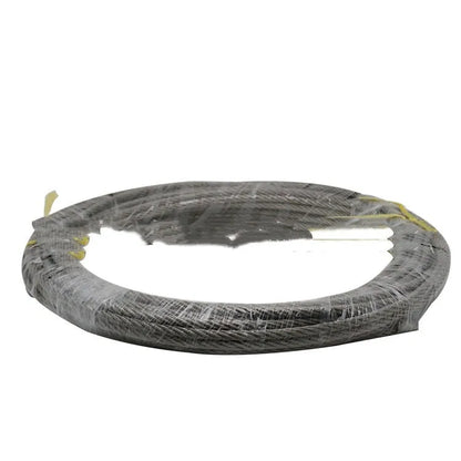 XYL Ziptreck 10-metre pulley slide rope set with handle, safety retractor, and multiple alloy steel locks laid out.