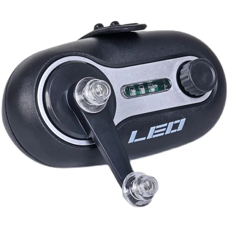 Telescopic fishing rod alarm with night fishing signal light in blue or black rocker/turntable styles