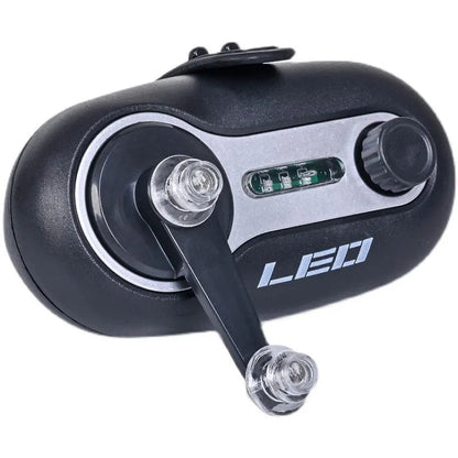 Telescopic fishing rod alarm with night fishing signal light in blue or black rocker/turntable styles