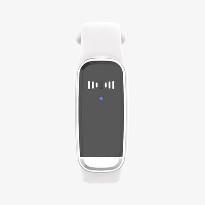 Black and white ultrasonic mosquito repellent bracelet with USB charging cable