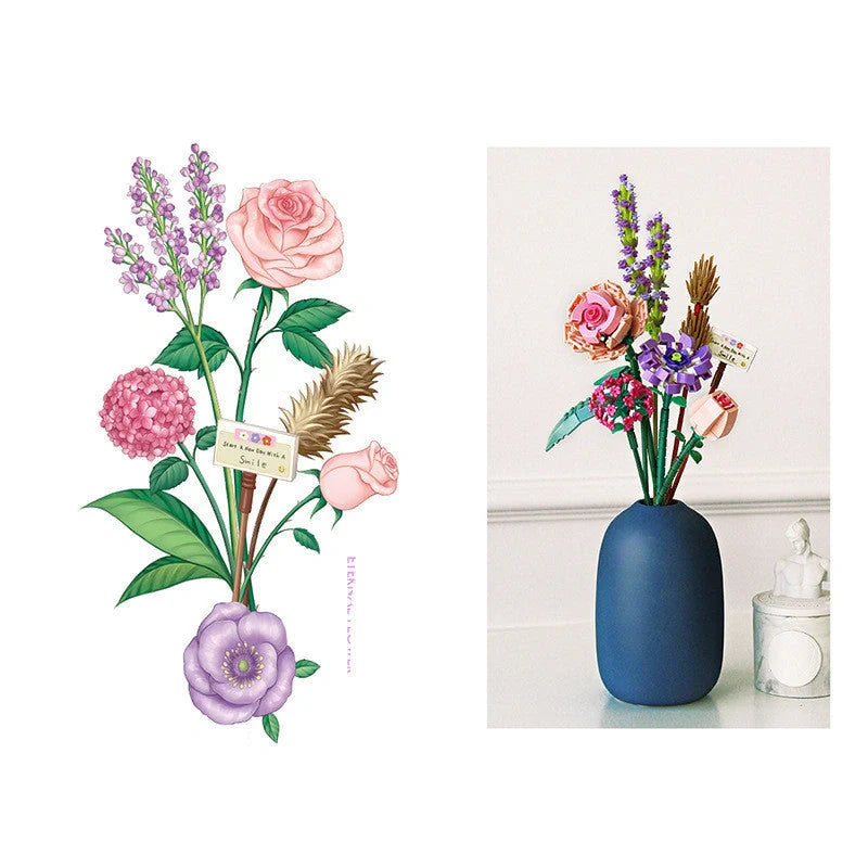 Bouquet Series Small Particle Building Blocks for creative floral arrangements
