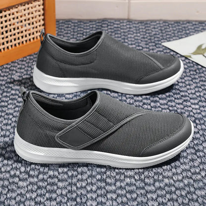 Outdoor walking shoes with mesh upper and velcro closure in multiple colours