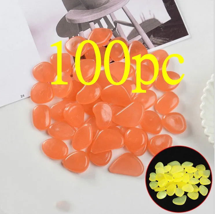 Qiming fluorescent luminous stones in mixed colours for aquarium and garden decoration