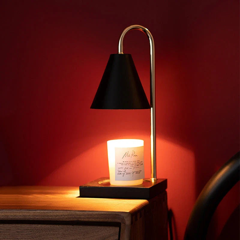 Elegant Aromatherapy Candle Lamp with Curvy Design, Soothing Fragrance, and Adjustable Lighting