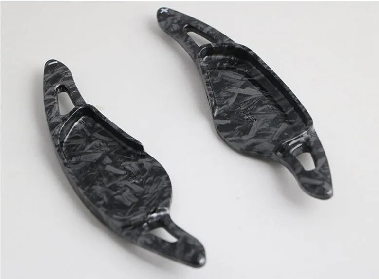 Carbon fibre steering wheel paddle shifters in various finish options for car interior modification