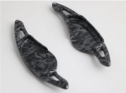 Carbon fibre steering wheel paddle shifters in various finish options for car interior modification