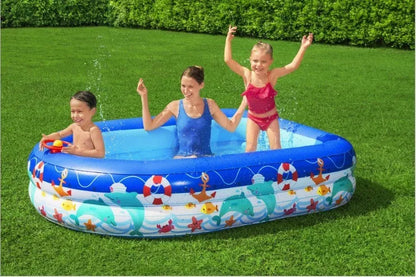 Boat Type Sunshade Pool for children with UV protection, dimensions 2.13m x 1.55m x 1m