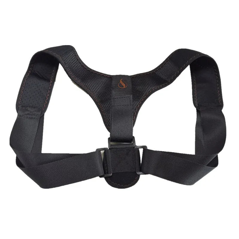 Clavicular posture correction belt with adjustable shoulder straps on a neutral background.