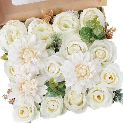 Silk flower wedding simulation box flower for layout planning in a selection of colours.