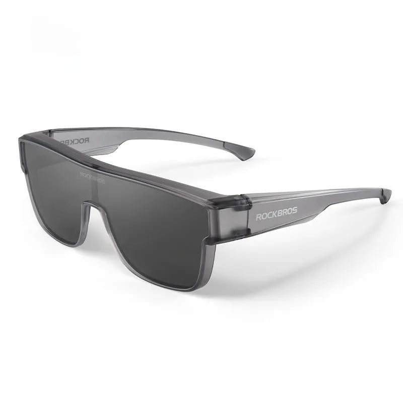 Cycling goggles with polarised lenses and large frame in various colour options