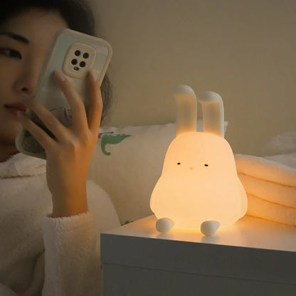 Cute Rabbit Mood Light with dimmable LED for children's rooms