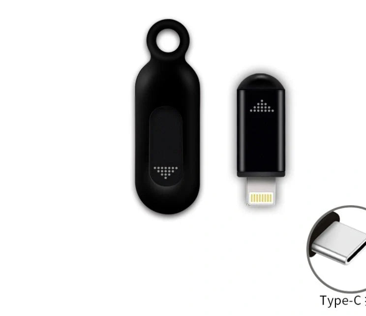 Compact aluminium cell phone infrared remote control with glossy black finish