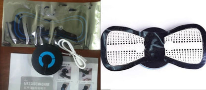Portable electric neck and shoulder massager with adjustable vibration settings for on-the-go pain relief