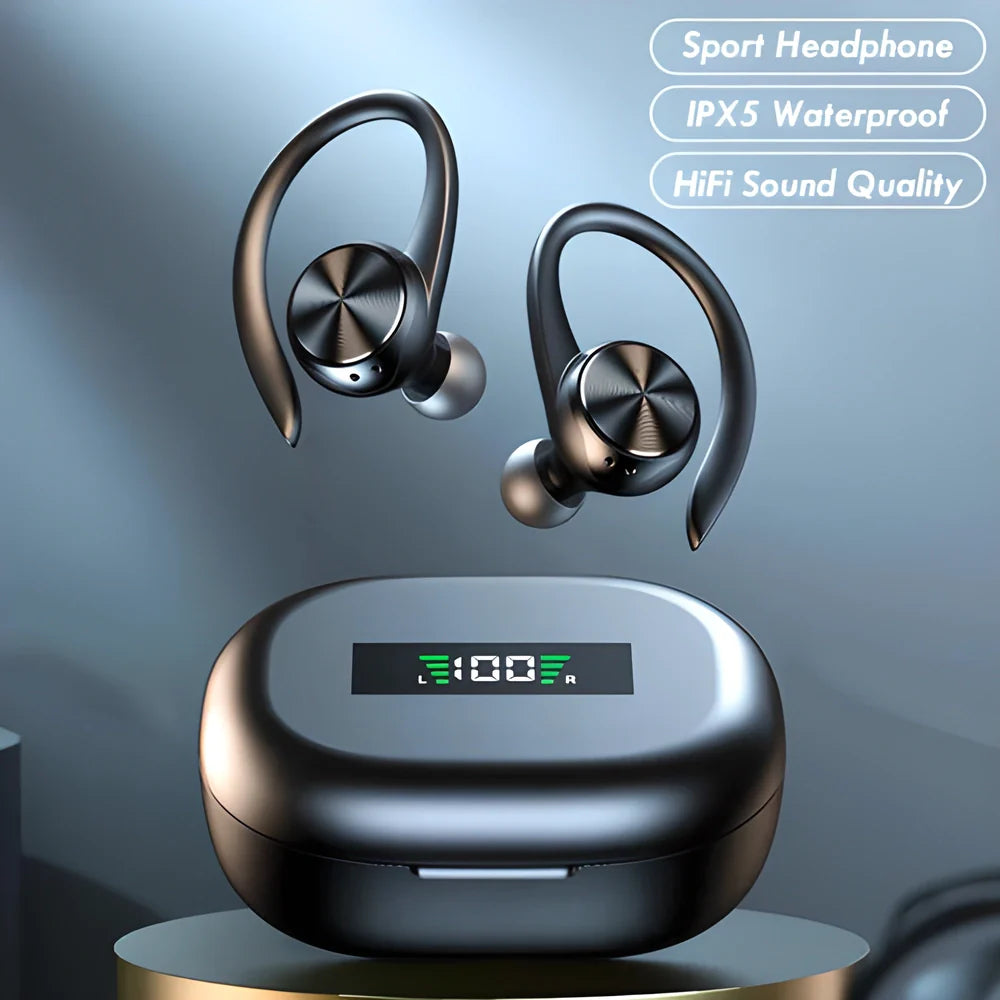Stylish Bluetooth wireless sports headphones with deep bass and crystal-clear sound for an immersive audio experience