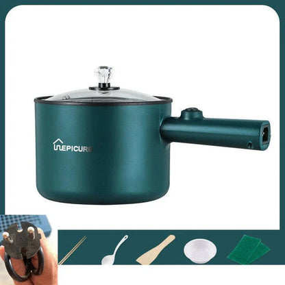 Emerald Green or Sapphire Blue Multi-Function Electric Cooker with Steaming Grid and Intuitive Controls