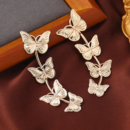 Bohemian vintage butterfly drop earrings made of premium zinc alloy for a captivating and durable look