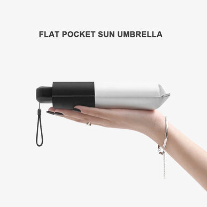 Compact, five-fold Pocket Mini Umbrella with glass-fiber frame and UPF50+ sun protection fabric