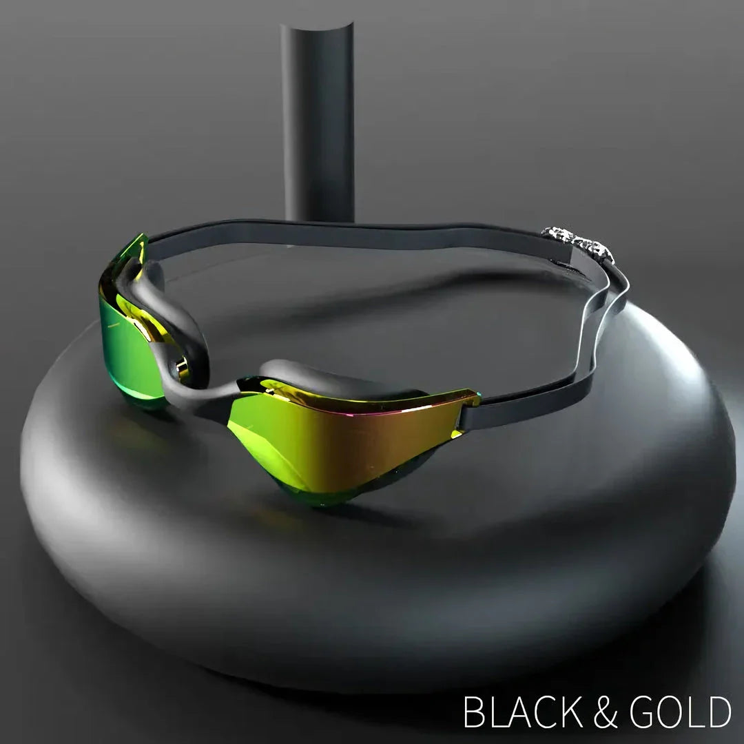 Premium anti-fog swim goggles with wide-angle, high-definition lenses for crystal-clear underwater vision