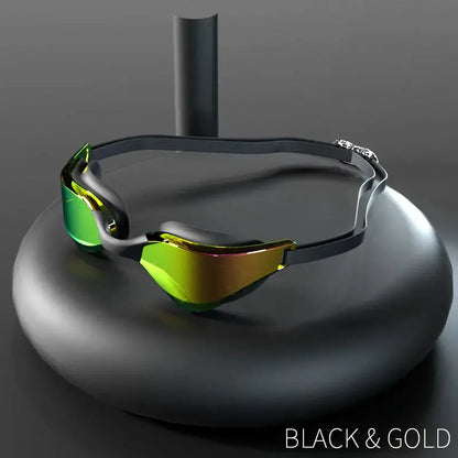 Premium anti-fog swim goggles with wide-angle, high-definition lenses for crystal-clear underwater vision