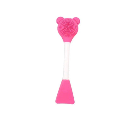 Luxurious silicone bear-shaped face mask applicator brush in various colours for effortless, even skincare product application