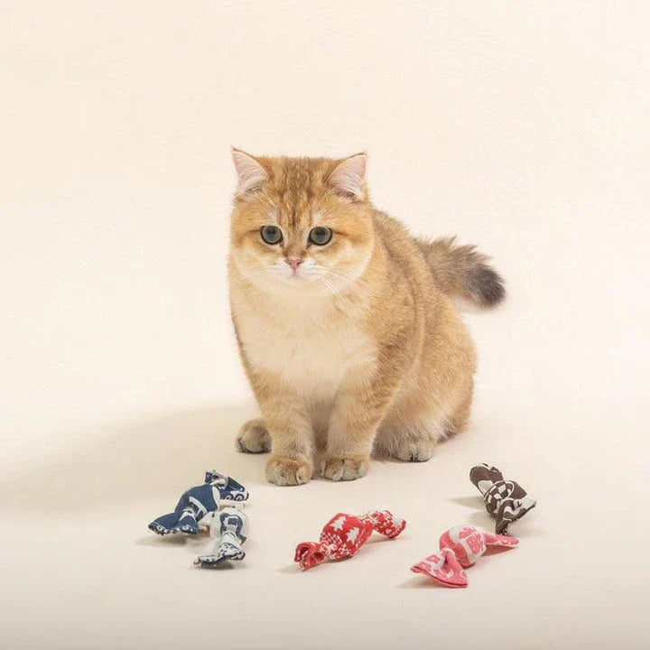 Interactive cat toy with bells and catnip, designed to engage and entertain your feline friend