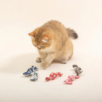 Interactive cat toy with bells and catnip, designed to engage and entertain your feline friend