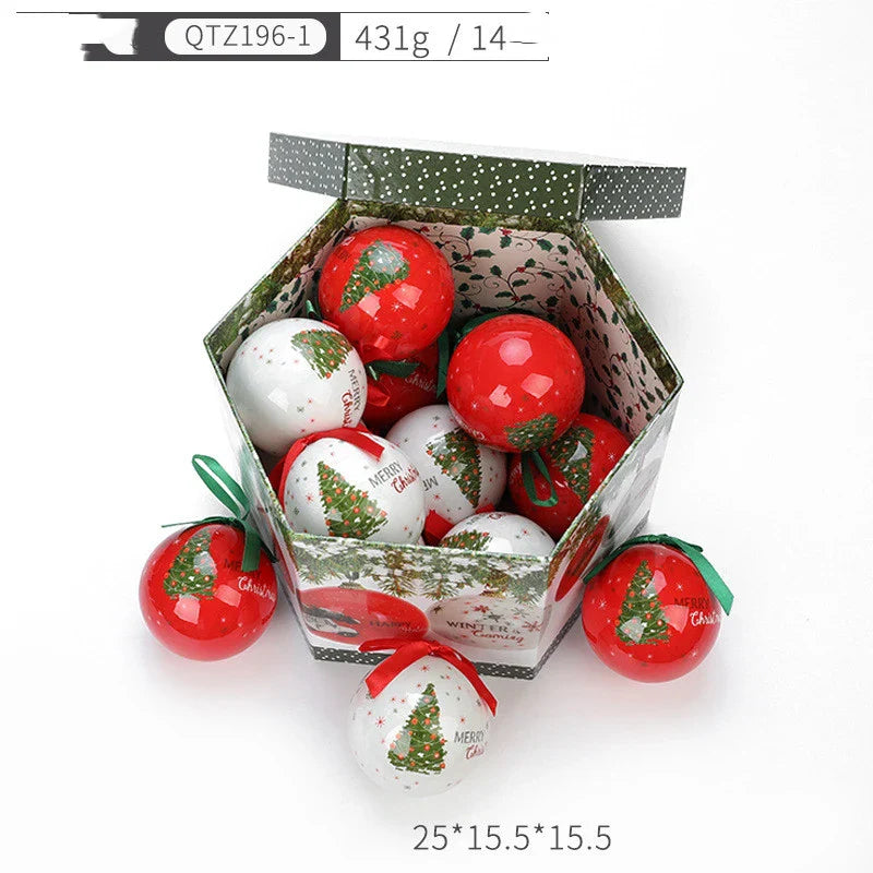 Charming Christmas gift box decorated with a festive Christmas tree pendant, designed to spread holiday joy and cheer.