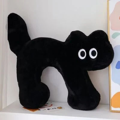Charming Japanese-style cat cushion with a playful cartoon cat design, ideal for adding a touch of whimsical style to your home decor.