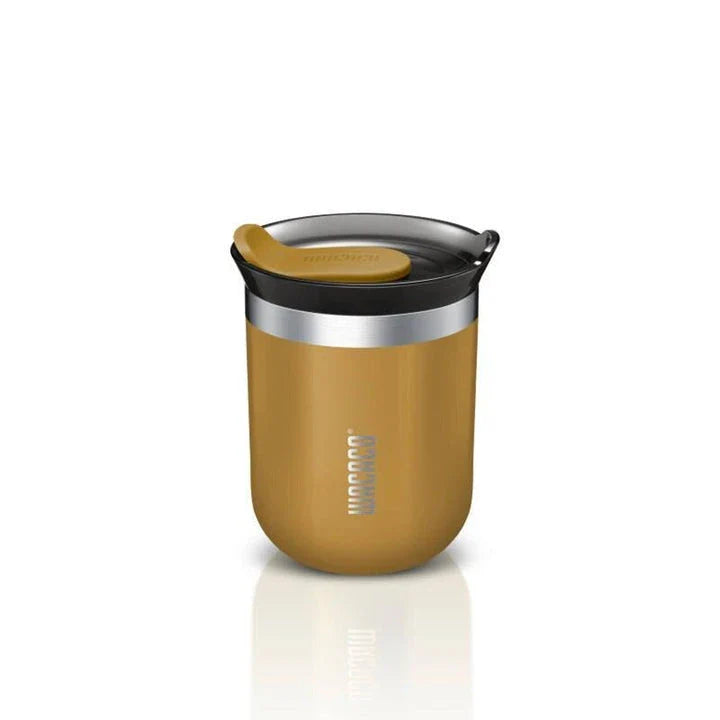 Premium insulated stainless steel travel mug in various vibrant colours, designed for keeping hot and cold drinks at the perfect temperature for on-the-go British lifestyles.
