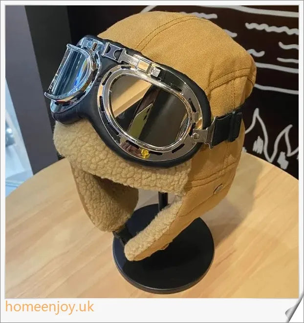 Aviator-style thickened warm ear protection glasses in various colours, including black, khaki, blue, and army green