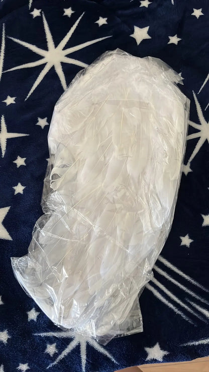 Captivating 3D Angel & Devil Wings in angelic white and devilish black colours, perfect for Halloween, masquerade, and costume parties