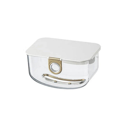 Trendha Modern Wall-Mounted Tissue Box and Storage Dispenser in grey, featuring a sleek and stylish design for bathroom or kitchen organisation.