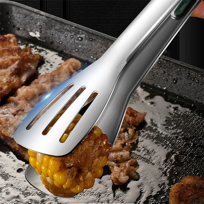 Stainless steel non-slip food tongs for cooking, serving, and handling hot dishes in the kitchen