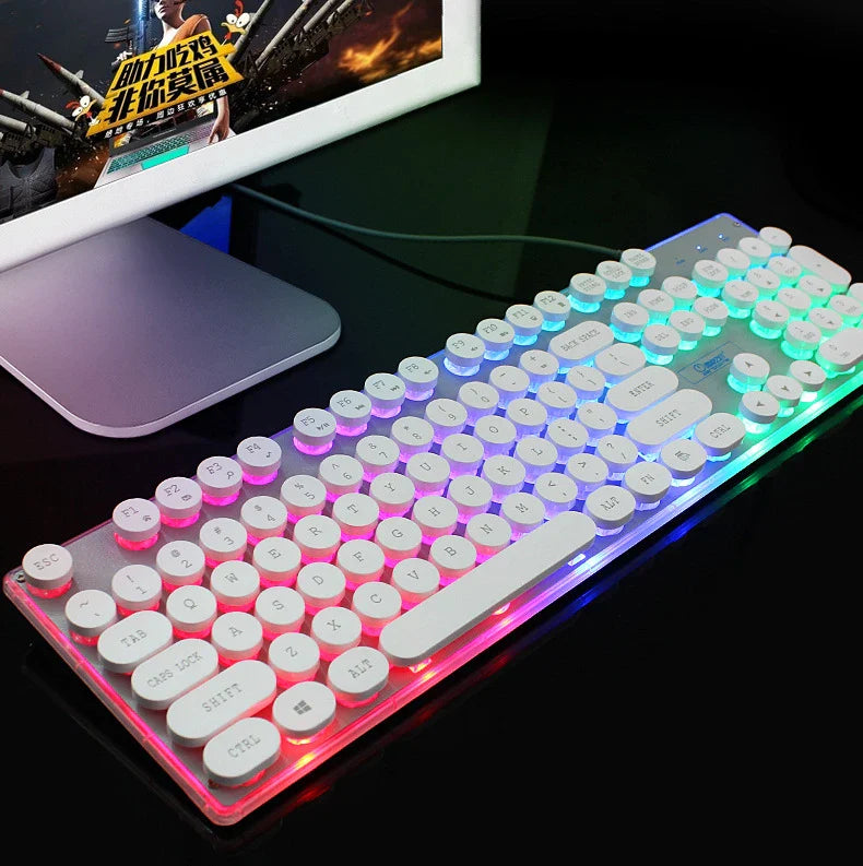 Homeenjoy UK Brilliantly Illuminated Wired Keyboard and Mouse Set