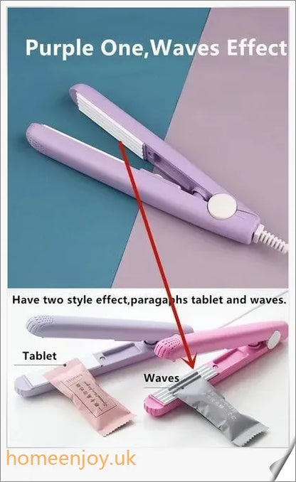 Ceramic Mini Hair Curler with 3D floating plate for creating smooth, silky hairstyles
