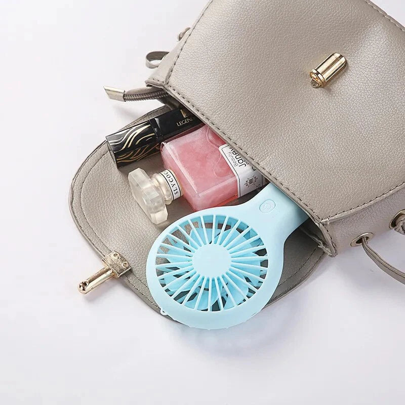 Compact USB Mini Fan with Adjustable Speeds and Ultra-Quiet Operation for Home and Office Use