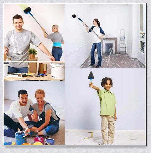 Paint Roller Pro No-Mess Kit with large paint chamber and micro-fibre roller head for flawless, mess-free painting