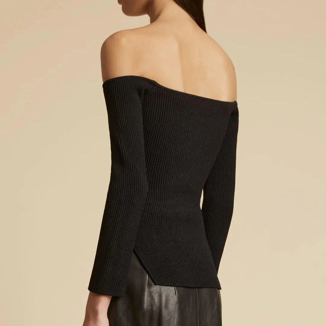 Cosy & Chic Knitted Jumpers for Women - Flattering Slim Fit, Trendy Off-Shoulder Design, and Premium Fabric Blend
