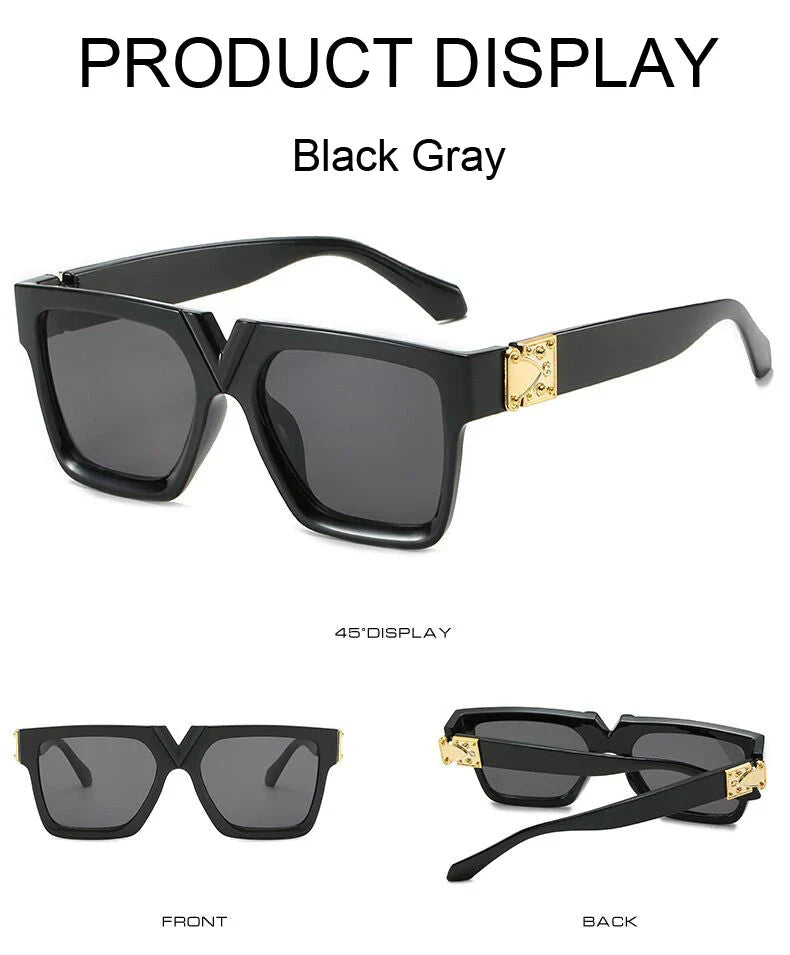 Chic and stylish square sunglasses with a durable plastic frame and premium acrylic lenses for women in the UK